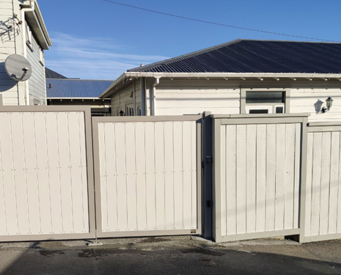 We offer a range of residential electric automatic swing gates. We provide the full service including initial site visit, installation and servicing. We service and support customers across the greater Wellington region including Wellington city, Lower Hutt, Upper Hutt, Porirua, Kapiti Coast and the Wairarapa.